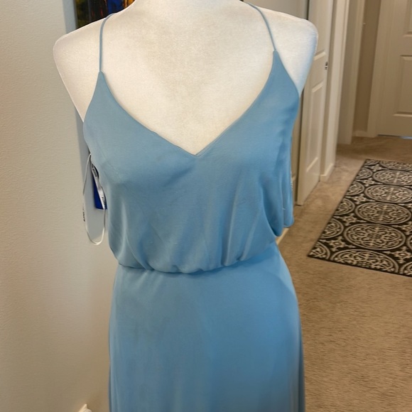 Alfred Sung smoke blue q430 Bridesmaid Dress - Picture 5 of 11